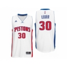 Men Detroit Pistons #30 Jon Leuer Home White New Swingman Jersey