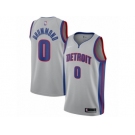 Men Nike Detroit Pistons #0 Andre Drummond Authentic Silver NBA Jersey Statement Edition