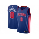 Men Nike Detroit Pistons #0 Andre Drummond Blue Stitched NBA Swingman Jersey