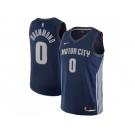 Men Nike Detroit Pistons #0 Andre Drummond Navy NBA Swingman City Edition Jersey