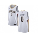 Men Nike New Orleans Pelicans #0 DeMarcus Cousins White Stitched NBA Swingman Jersey