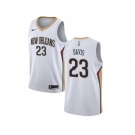 Men Nike New Orleans Pelicans #23 Anthony Davis White Stitched NBA Swingman Jersey