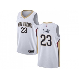 Men Nike New Orleans Pelicans #23 Anthony Davis White Stitched NBA Swingman Jersey