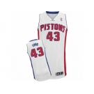 Men's Adidas Detroit Pistons #43 Grant Long Authentic White Home NBA Jersey