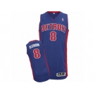 Men's Adidas Detroit Pistons #8 Henry Ellenson Authentic Royal Blue Road NBA Jersey
