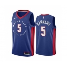 Men's Detroit Pistons #5 Luke Kennard Navy Motor City Edition 2020-21 Stitched Basketball Jersey