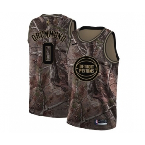 Men's Nike Detroit Pistons #0 Andre Drummond Swingman Camo Realtree Collection NBA Jersey