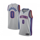 Men's Nike Detroit Pistons #0 Andre Drummond Swingman Silver NBA Jersey Statement Edition