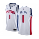 Men's Nike Detroit Pistons #1 Chauncey Billups Swingman White Home NBA Jersey - Association Edition