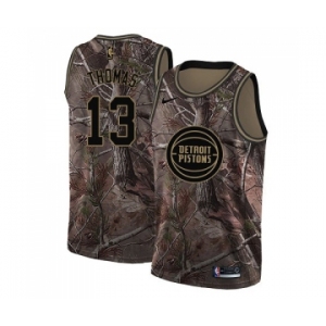 Men's Nike Detroit Pistons #13 Khyri Thomas Swingman Camo Realtree Collection NBA Jersey
