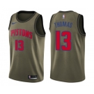 Men's Nike Detroit Pistons #13 Khyri Thomas Swingman Green Salute to Service NBA Jersey