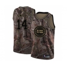 Men's Nike Detroit Pistons #14 Ish Smith Swingman Camo Realtree Collection NBA Jersey