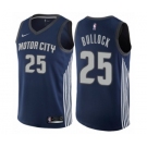 Men's Nike Detroit Pistons #25 Reggie Bullock Swingman Navy Blue NBA Jersey - City Edition