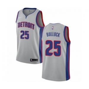 Men's Nike Detroit Pistons #25 Reggie Bullock Swingman Silver NBA Jersey Statement Edition