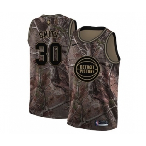Men's Nike Detroit Pistons #30 Joe Smith Swingman Camo Realtree Collection NBA Jersey