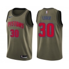 Men's Nike Detroit Pistons #30 Jon Leuer Swingman Green Salute to Service NBA Jersey