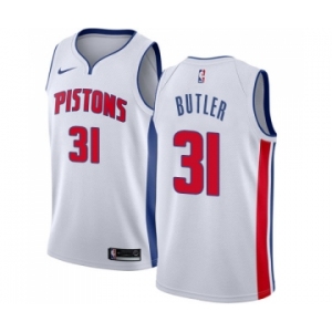 Men's Nike Detroit Pistons #31 Caron Butler Swingman White Home NBA Jersey - Association Edition