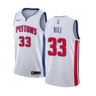 Men's Nike Detroit Pistons #33 Grant Hill Swingman White Home NBA Jersey - Association Edition