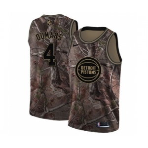 Men's Nike Detroit Pistons #4 Joe Dumars Swingman Camo Realtree Collection NBA Jersey