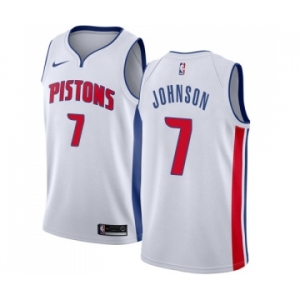 Men's Nike Detroit Pistons #7 Stanley Johnson Authentic White Home NBA Jersey - Association Edition