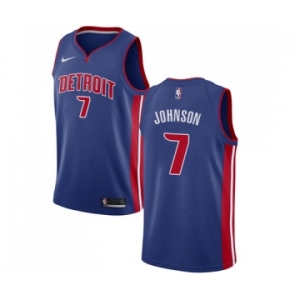 Men's Nike Detroit Pistons #7 Stanley Johnson Swingman Royal Blue Road NBA Jersey - Icon Edition