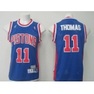 nba jerseys detroit pistons #11 thomas blue[swingman]