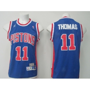 nba jerseys detroit pistons #11 thomas blue[swingman]