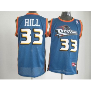 nike nba detroit pistons #33 hill blue[nike]