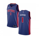 Women's Nike Detroit Pistons #1 Allen Iverson Swingman Royal Blue Road NBA Jersey - Icon Edition