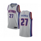 Women's Nike Detroit Pistons #27 Zaza Pachulia Authentic Silver NBA Jersey Statement Edition
