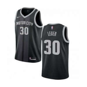 Women's Nike Detroit Pistons #30 Jon Leuer Swingman Black NBA Jersey - City Edition