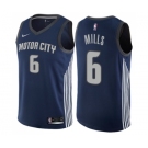Women's Nike Detroit Pistons #6 Terry Mills Swingman Navy Blue NBA Jersey - City Edition