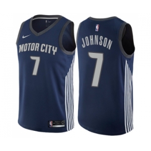 Women's Nike Detroit Pistons #7 Stanley Johnson Swingman Navy Blue NBA Jersey - City Edition