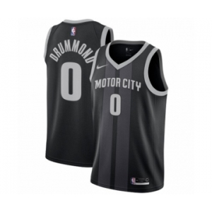 Youth Nike Detroit Pistons #0 Andre Drummond Swingman Black NBA Jersey - City Edition