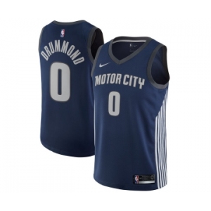 Youth Nike Detroit Pistons #0 Andre Drummond Swingman Navy Blue NBA Jersey - City Edition