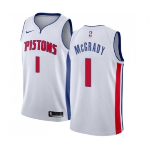 Youth Nike Detroit Pistons #1 Tracy McGrady Swingman White Home NBA Jersey - Association Edition