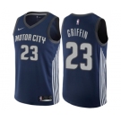Youth Nike Detroit Pistons #23 Blake Griffin Swingman Navy Blue NBA Jersey - City Edition