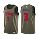 Youth Nike Detroit Pistons #3 Ben Wallace Swingman Green Salute to Service NBA Jersey