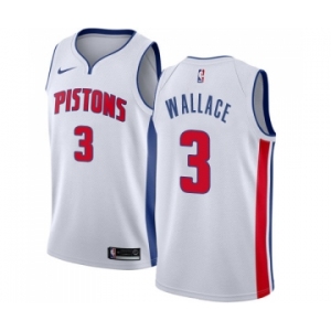 Youth Nike Detroit Pistons #3 Ben Wallace Swingman White Home NBA Jersey - Association Edition