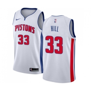 Youth Nike Detroit Pistons #33 Grant Hill Swingman White Home NBA Jersey - Association Edition