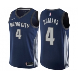 Youth Nike Detroit Pistons #4 Joe Dumars Swingman Navy Blue NBA Jersey - City Edition