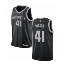 Youth Nike Detroit Pistons #41 Jameer Nelson Swingman Black NBA Jersey - City Edition