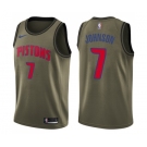 Youth Nike Detroit Pistons #7 Stanley Johnson Swingman Green Salute to Service NBA Jersey