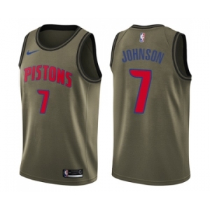 Youth Nike Detroit Pistons #7 Stanley Johnson Swingman Green Salute to Service NBA Jersey