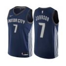Youth Nike Detroit Pistons #7 Stanley Johnson Swingman Navy Blue NBA Jersey - City Edition