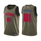 Youth Nike Detroit Pistons #81 Jose Calderon Swingman Green Salute to Service NBA Jersey