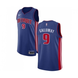 Youth Nike Detroit Pistons #9 Langston Galloway Authentic Royal Blue Road NBA Jersey - Icon Edition