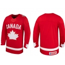 MEN'S TEAM CANADA ADULT RED BLANK HOCKEY JERSEY