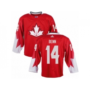 Men Adidas Team Canada #14 Jamie Benn Red 2016 World Cup Ice Hockey Jersey