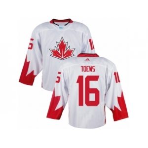 Men Adidas Team Canada #16 Jonathan Toews White 2016 World Cup Ice Hockey Jersey
